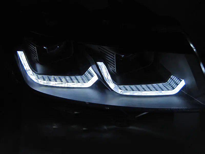 Frontlykter VW T6 2019 - 2023 | TUBE LIGHT BLACK DRL SEQ – bilde 2
