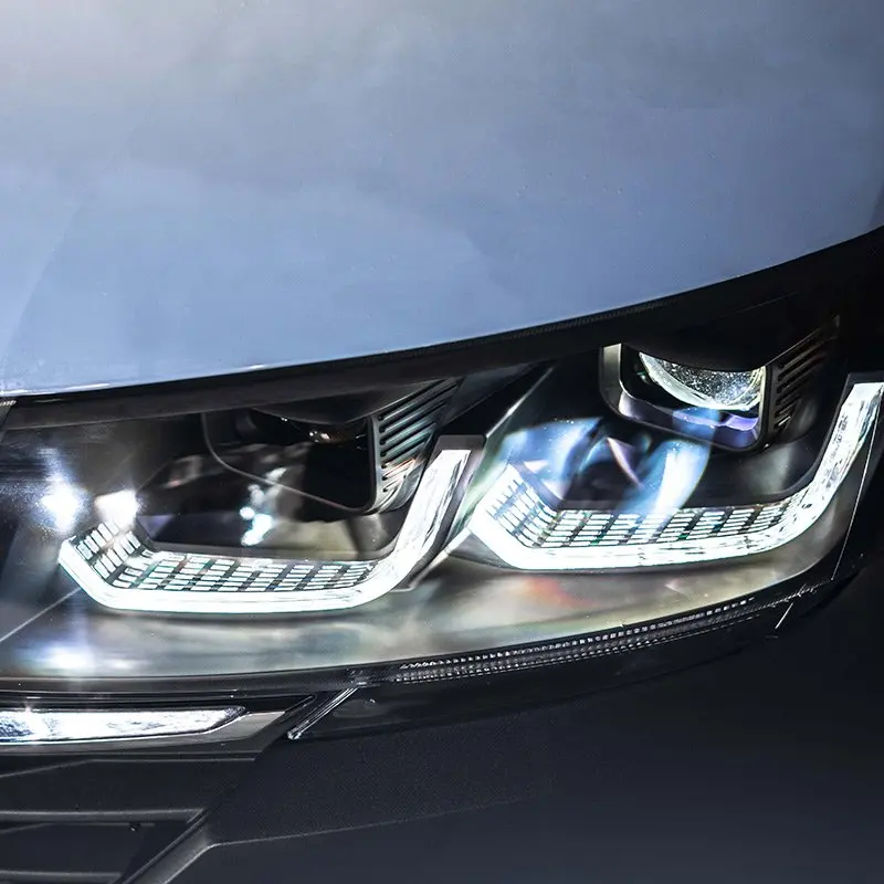 Frontlykter VW T6 2019 - 2023 | TUBE LIGHT BLACK DRL SEQ – bilde 6