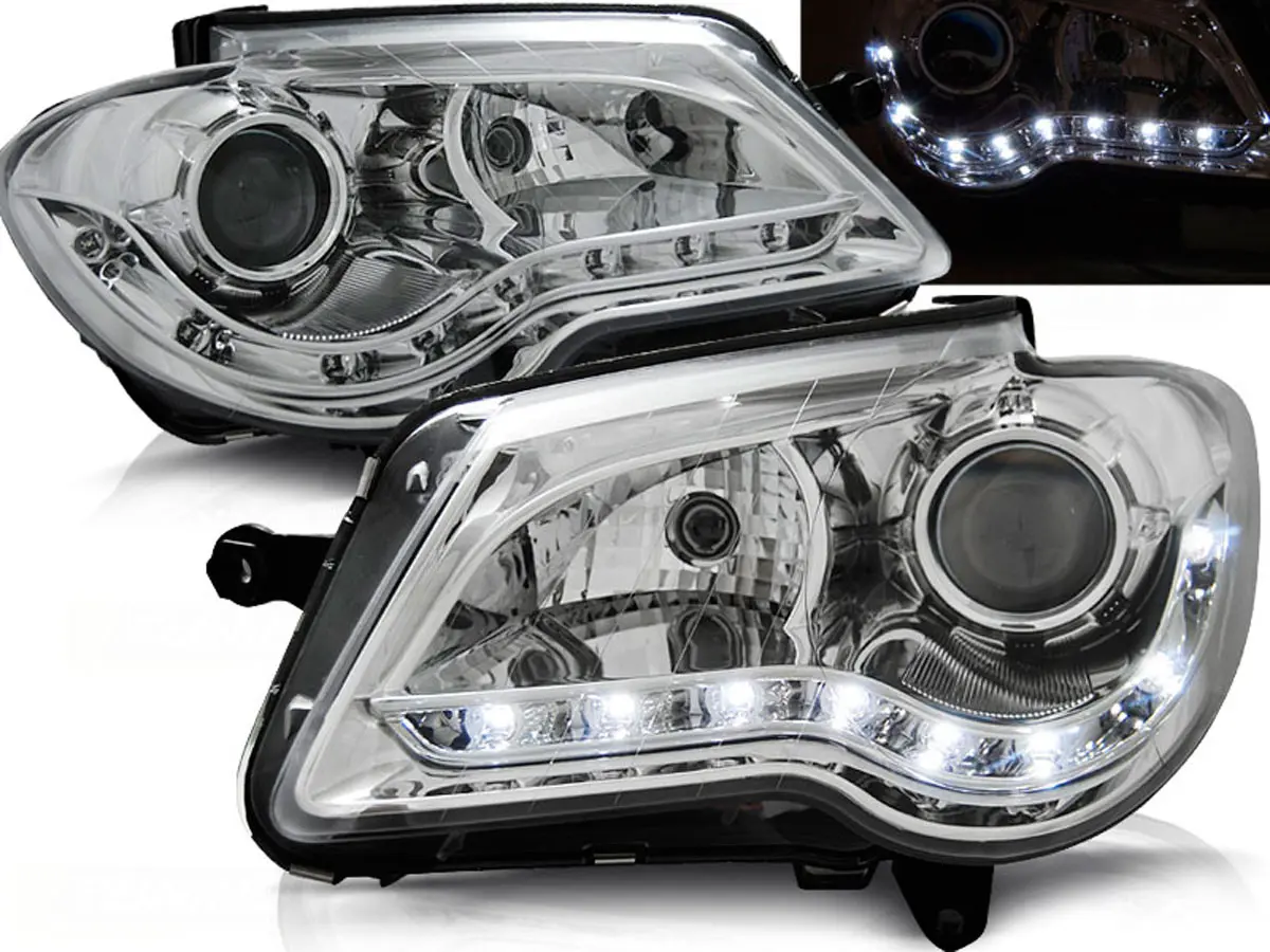 Frontlykter VW Touran I 2003 - 2010 │ DAYLIGHT CHROME