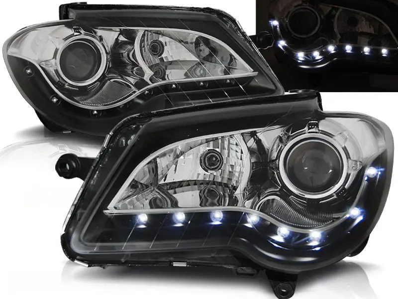 Frontlykter VW Touran I 2006 - 2010 │ DAYLIGHT BLACK
