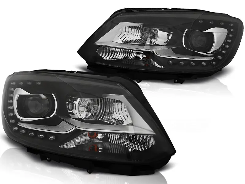 Frontlykter VW Touran I 2010 - 2015 │ TRUE DRL BLACK – bilde 3