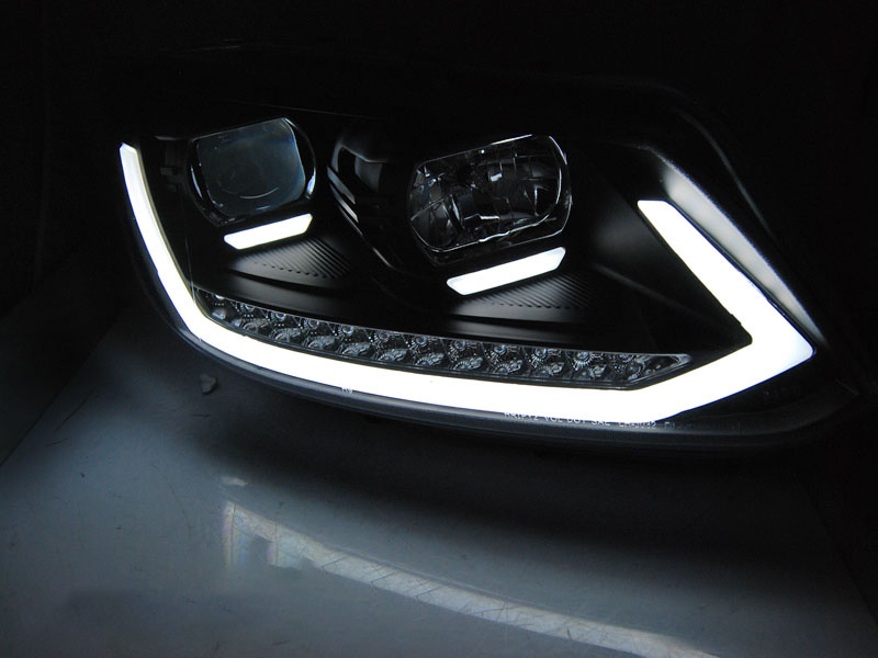 Frontlykter VW Touran I 2010 - 2015 │ TUBE LIGHT DRL BLACK SEQ – bilde 2
