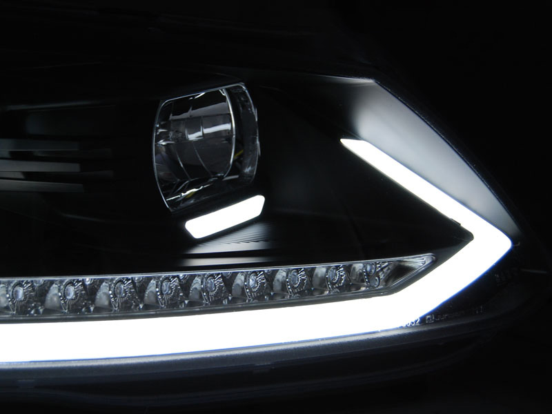 Frontlykter VW Touran I 2010 - 2015 │ TUBE LIGHT DRL BLACK SEQ – bilde 3