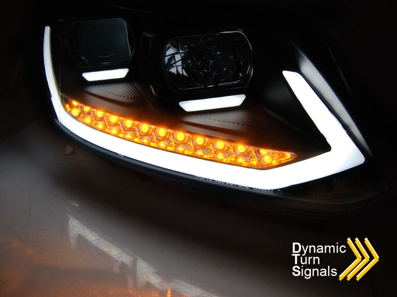 Frontlykter VW Touran I 2010 - 2015 │ TUBE LIGHT DRL BLACK SEQ – bilde 4