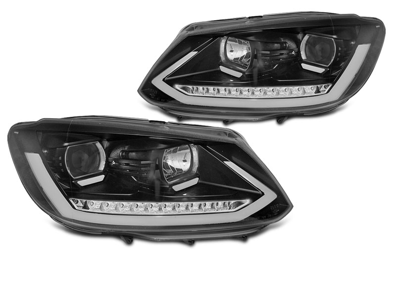 Frontlykter VW Touran I 2010 - 2015 │ TUBE LIGHT DRL BLACK SEQ – bilde 6