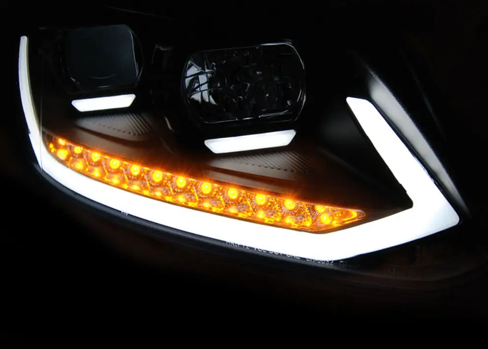 Frontlykter VW Touran I 2010 - 2015 │ TUBE LIGHT DRL CHROME SEQ – bilde 2