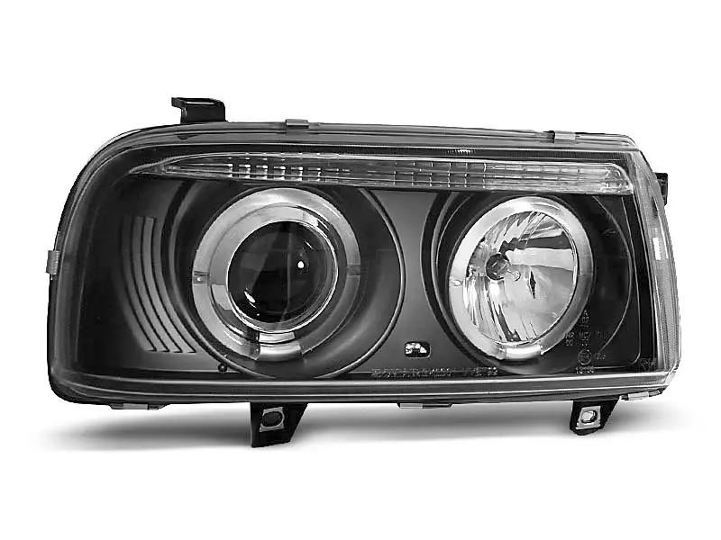Frontlykter VW VENTO 1992-1998 ANGEL EYES BLACK Image 6