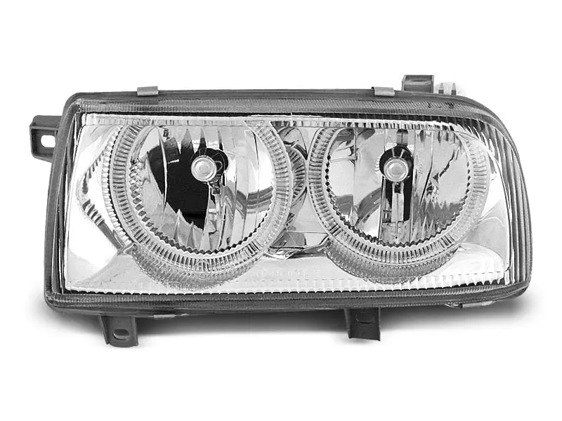 Frontlykter VW VENTO 1992-1998 ANGEL EYES CHROME – bilde 5