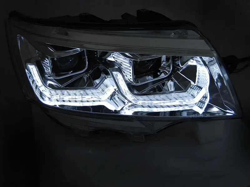FrontlykterVW T6 2019 - 2023 | TUBE LIGHT CHROME DRL SEQ – bilde 2