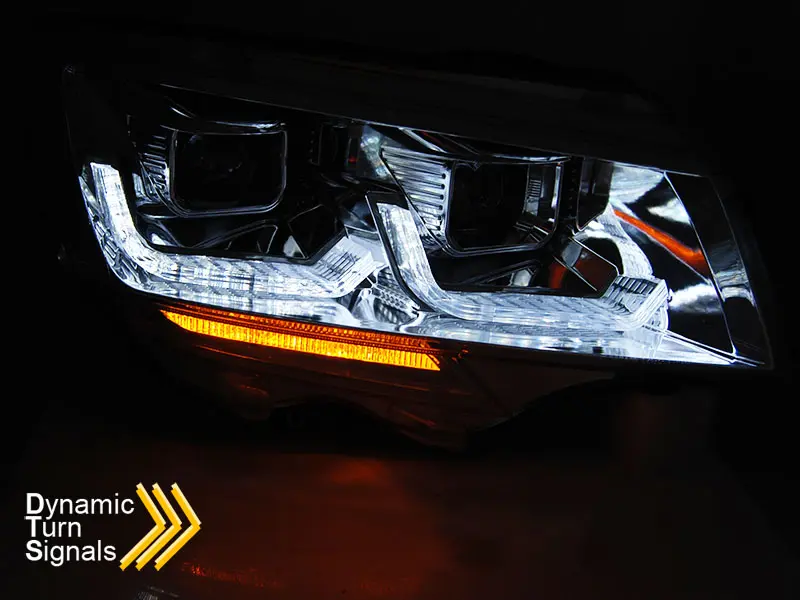 FrontlykterVW T6 2019 - 2023 | TUBE LIGHT CHROME DRL SEQ – bilde 3