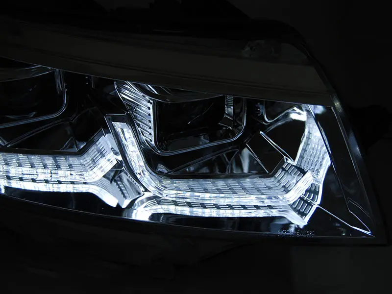 FrontlykterVW T6 2019 - 2023 | TUBE LIGHT CHROME DRL SEQ – bilde 4
