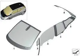 Frontrute BMW i3 2013 - 2022 │ Genuine® Green Windscreen - Grey Shade Band – bilde 4