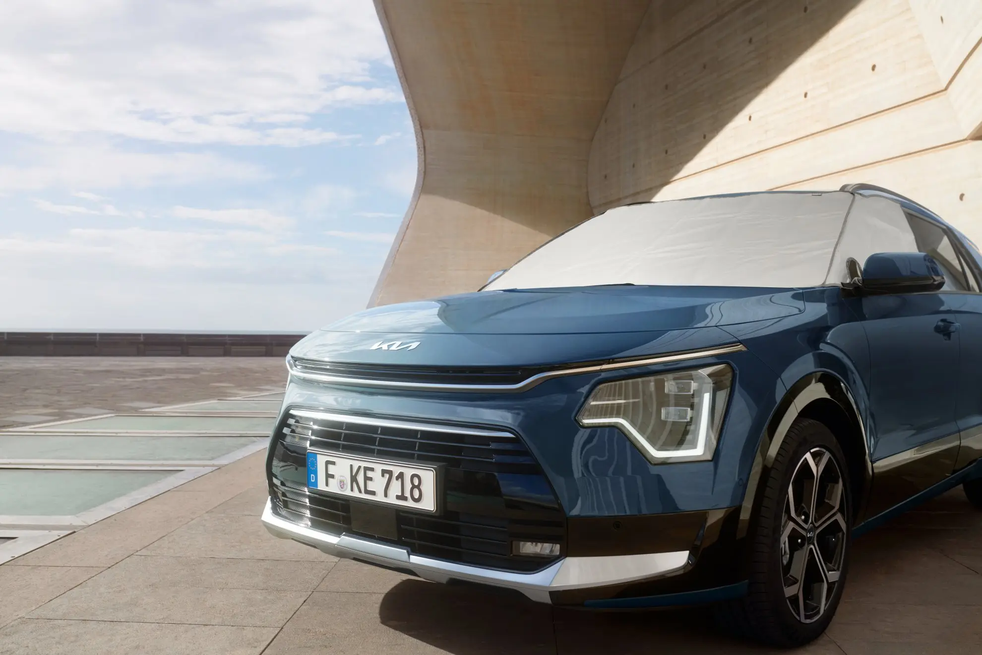 Frontrutetrekk Kia Niro II / Kia Niro EV 2022 -> │ Ice & Sunscreen protection – bilde 2