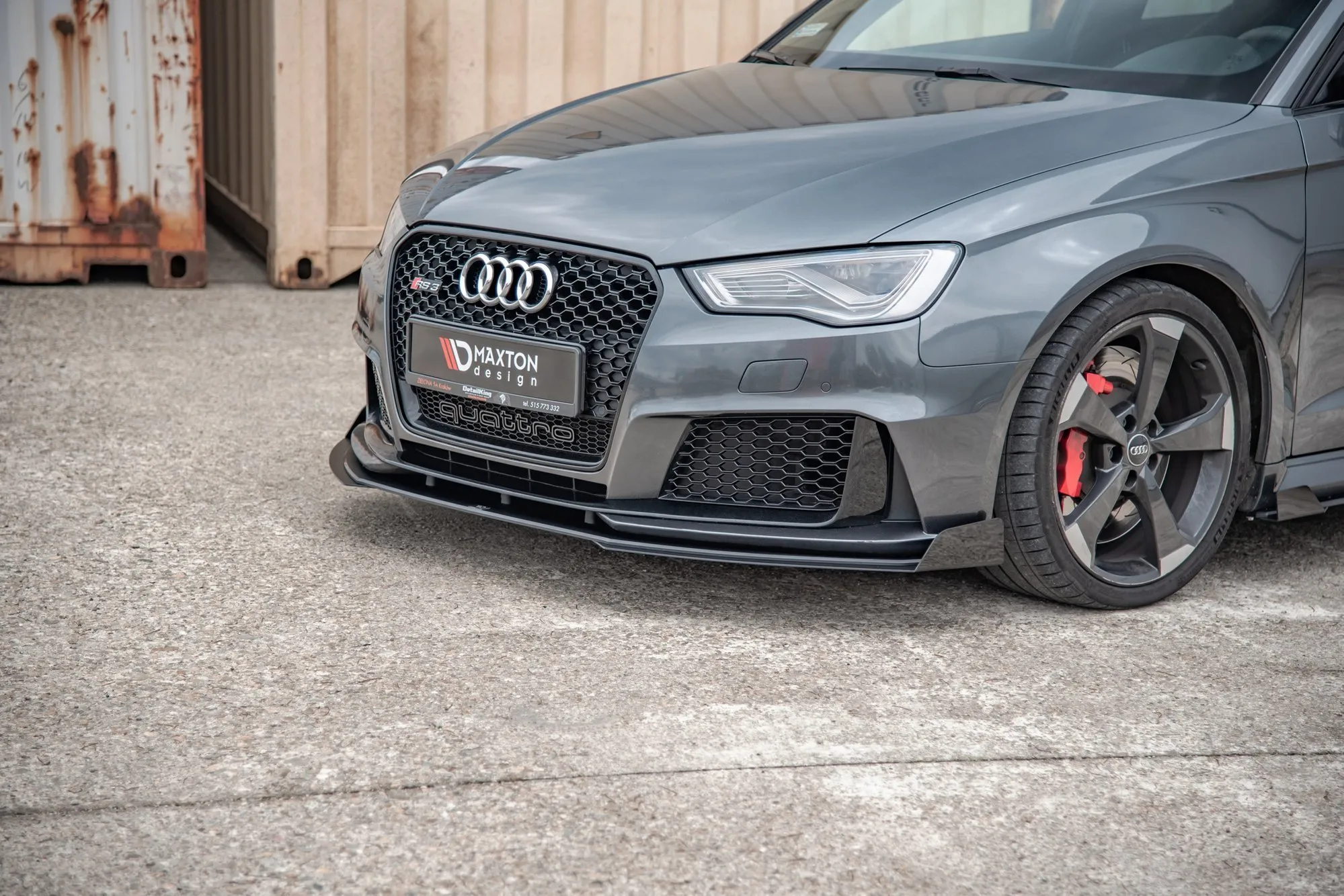 Frontsplitter-flopper Audi RS3 8V Sportback 2013-2020 | Glossy Black Edition – bilde 3