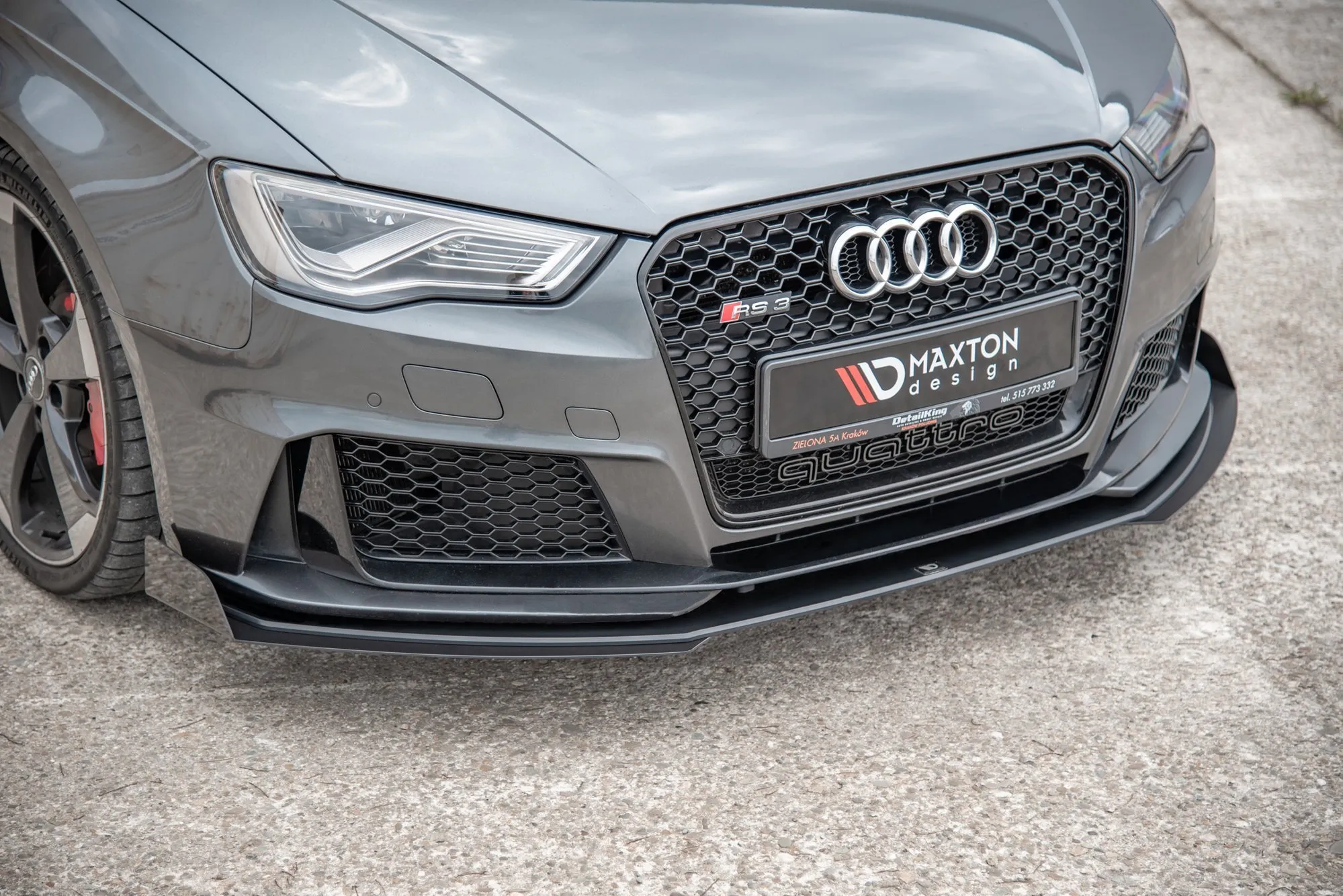 Frontsplitter-flopper Audi RS3 8V Sportback 2013-2020 | Glossy Black Edition – bilde 4