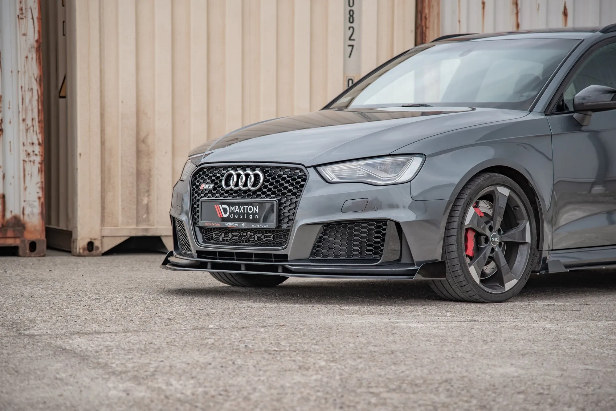 Frontsplitter-flopper Audi RS3 8V Sportback 2013-2020 | Glossy Black Edition – bilde 5