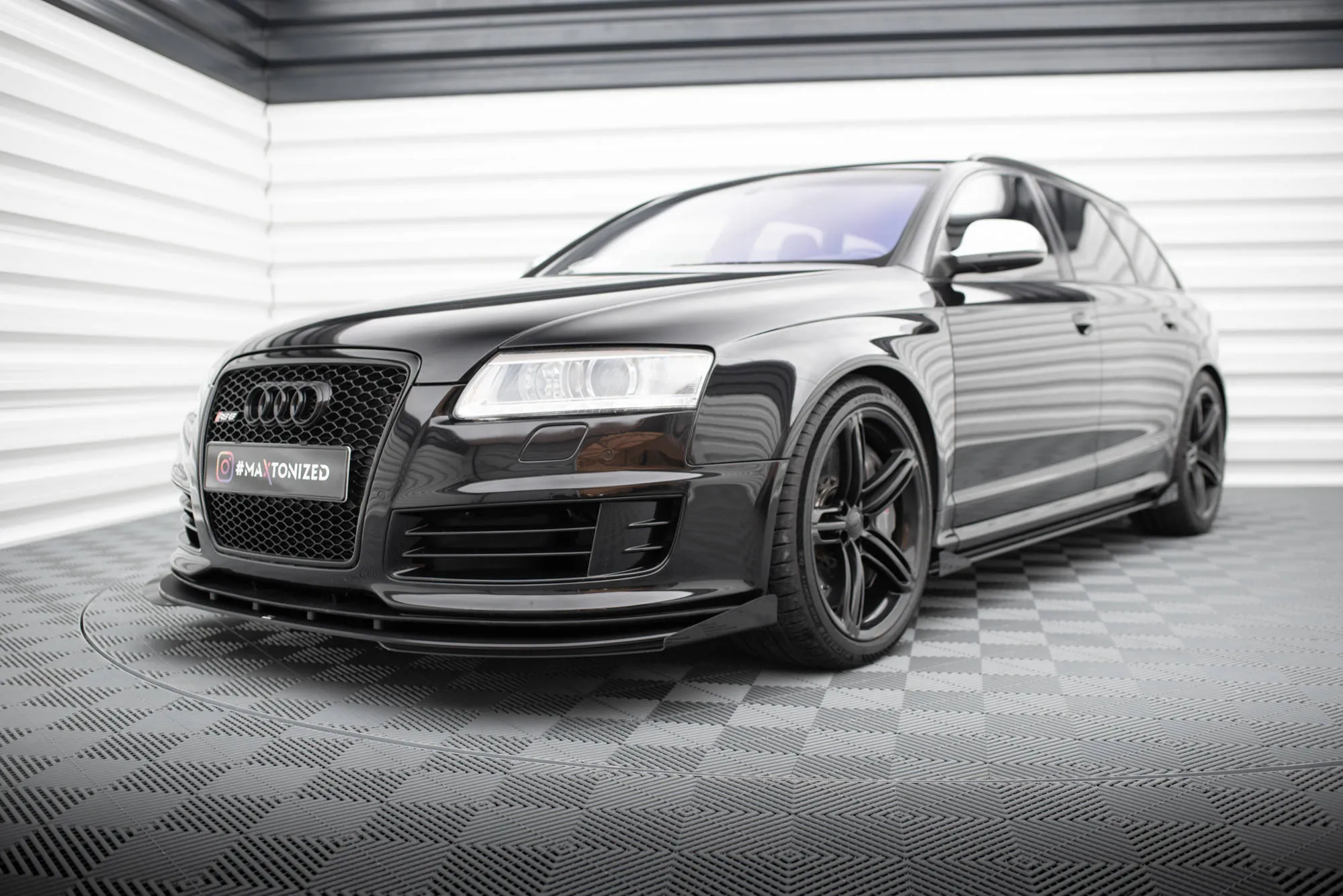 Frontsplitter-flopper Audi RS6 (C6) Avant 2007 - 2010 | Glossy Black Edition – bilde 2