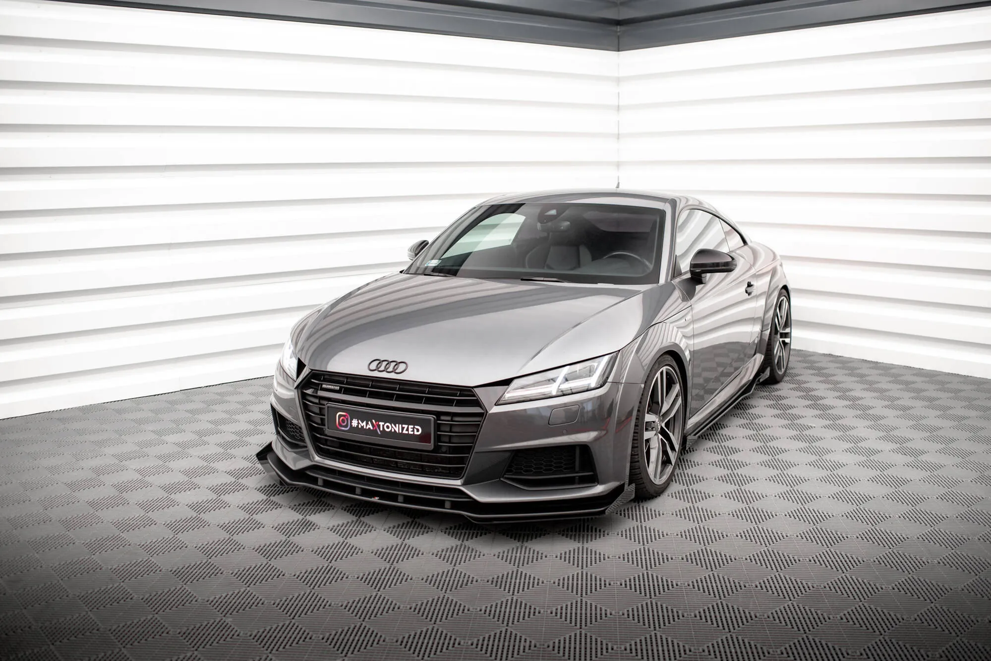 Frontsplitter-flopper Audi TT S (8S) / Audi TT S-Line (8S) 2014 - 2018 | Glossy Black Edition – bilde 2