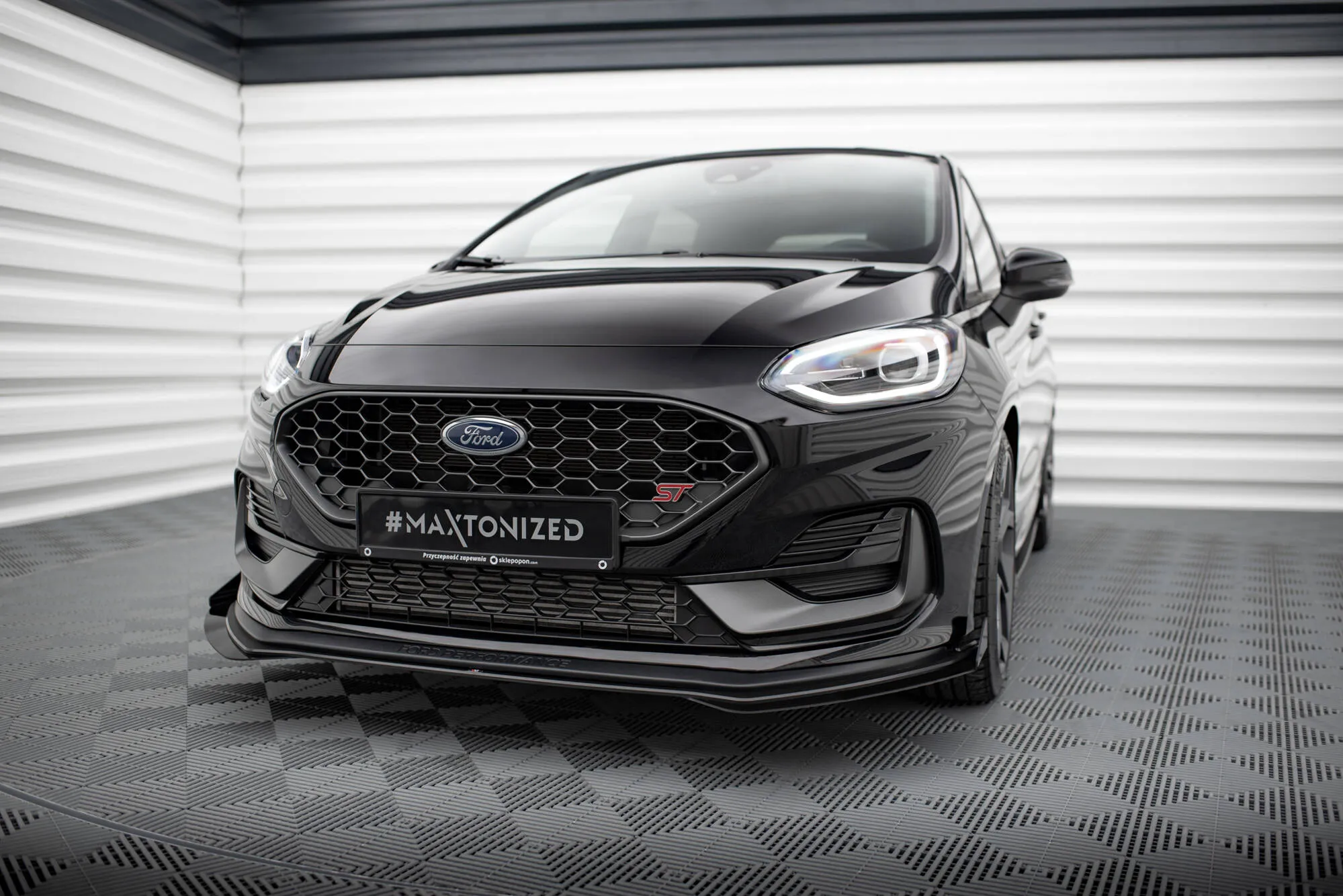 Frontsplitter-flopper Ford Fiesta Mk7 ST Facelift 2021 - 2023 | Glossy Black Edition – bilde 2