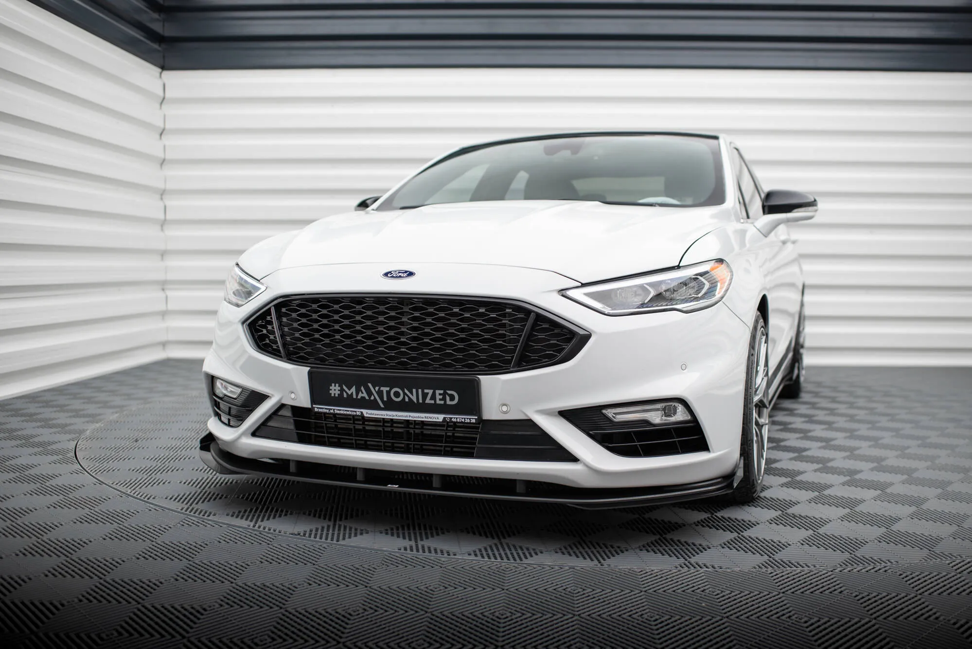 Frontsplitter-flopper Ford Mondeo Sport V facelift 2019 - 2022 / Ford Fusion Sport (usa) II facelift 2019 - 2020 | Glossy Black Edition – bilde 2