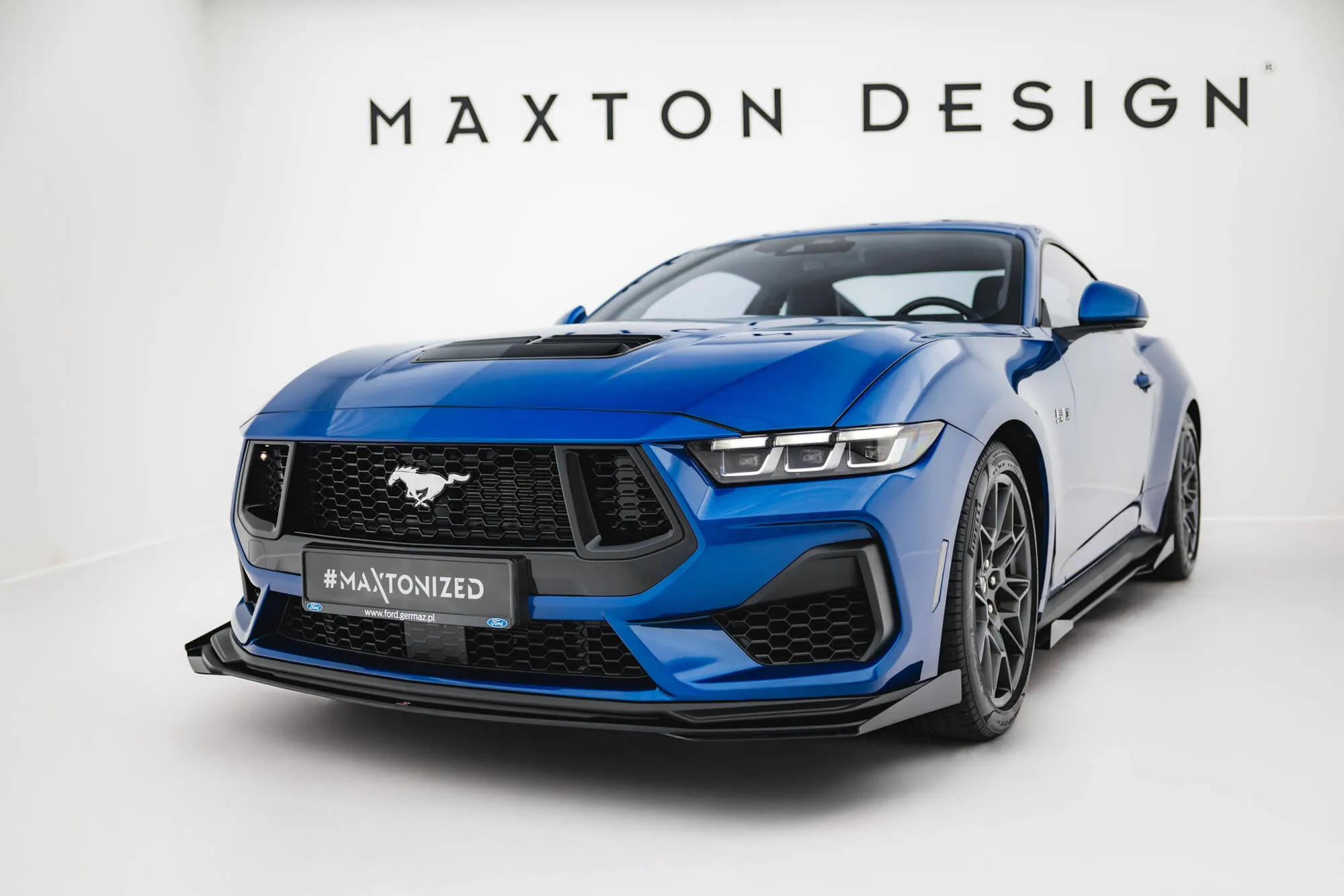 Frontsplitter-flopper Ford Mustang GT VII 2023 -> | Glossy Black Edition – bilde 2
