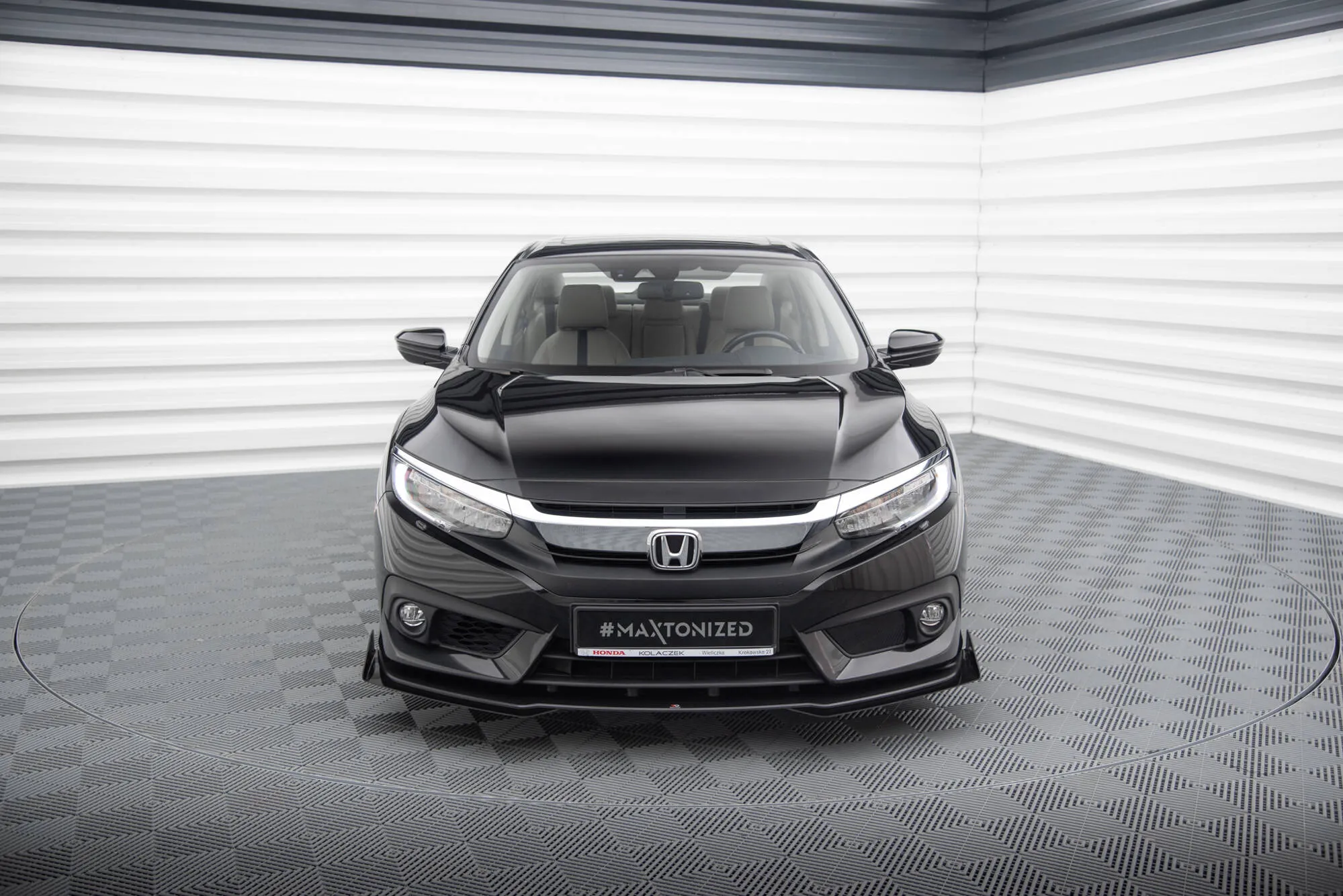 Frontsplitter-flopper Honda Civic mk10 2017 - 2022 | Glossy Black Edition – bilde 2