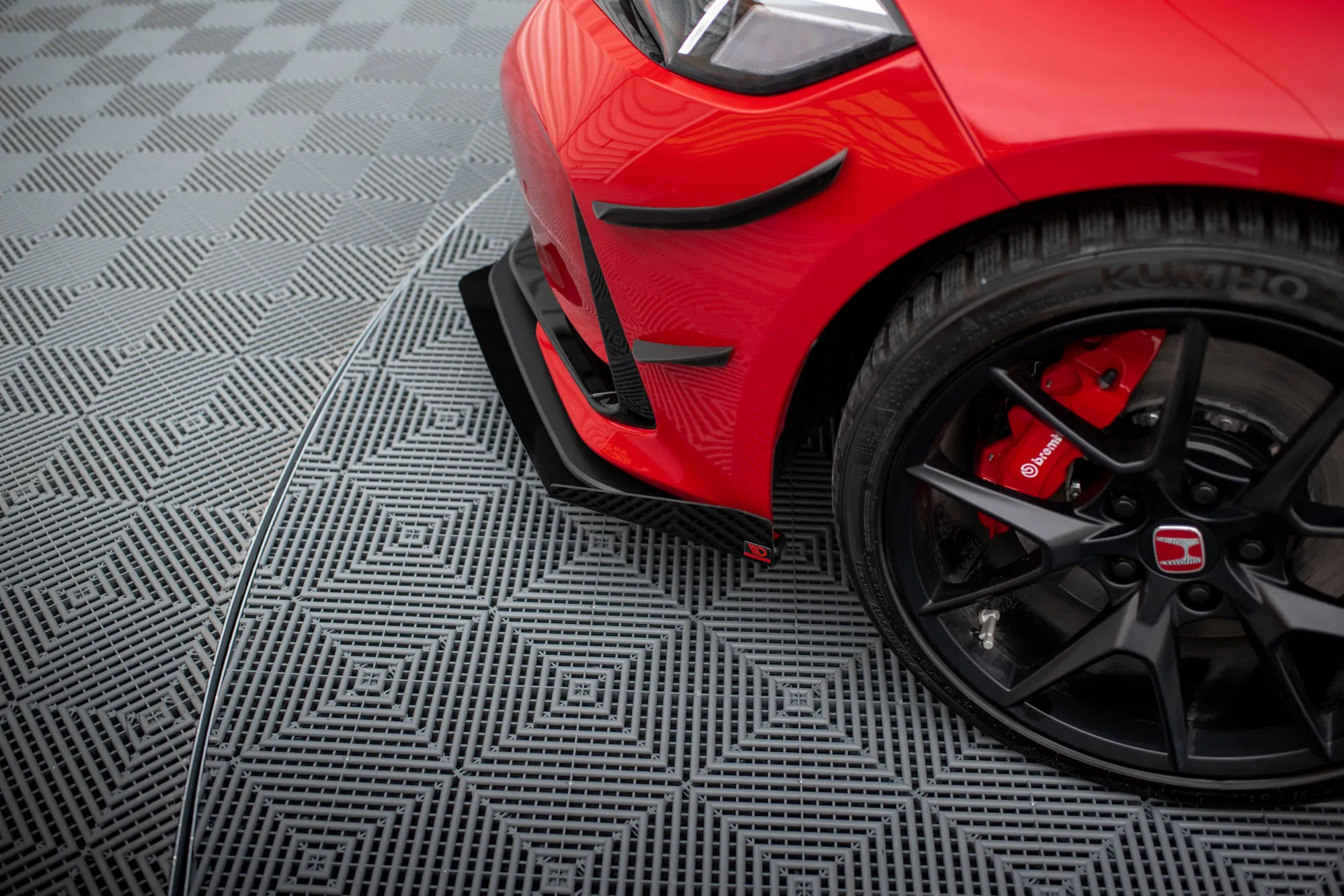 Frontsplitter-flopper Honda Civic XI Type-R 2023-> | Glossy Black Edition