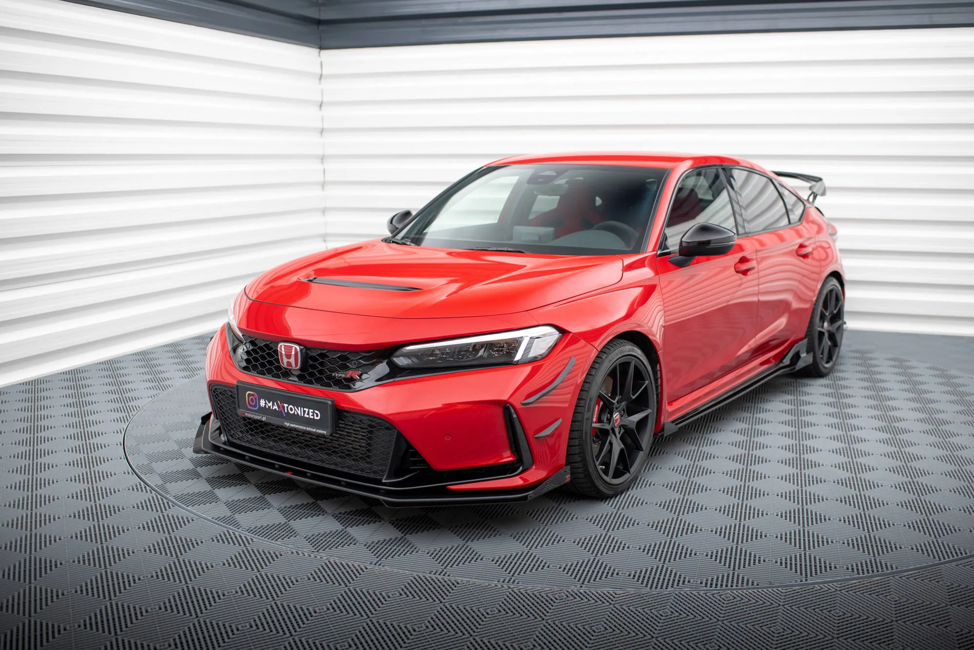 Frontsplitter-flopper Honda Civic XI Type-R 2023-> | Glossy Black Edition – bilde 3