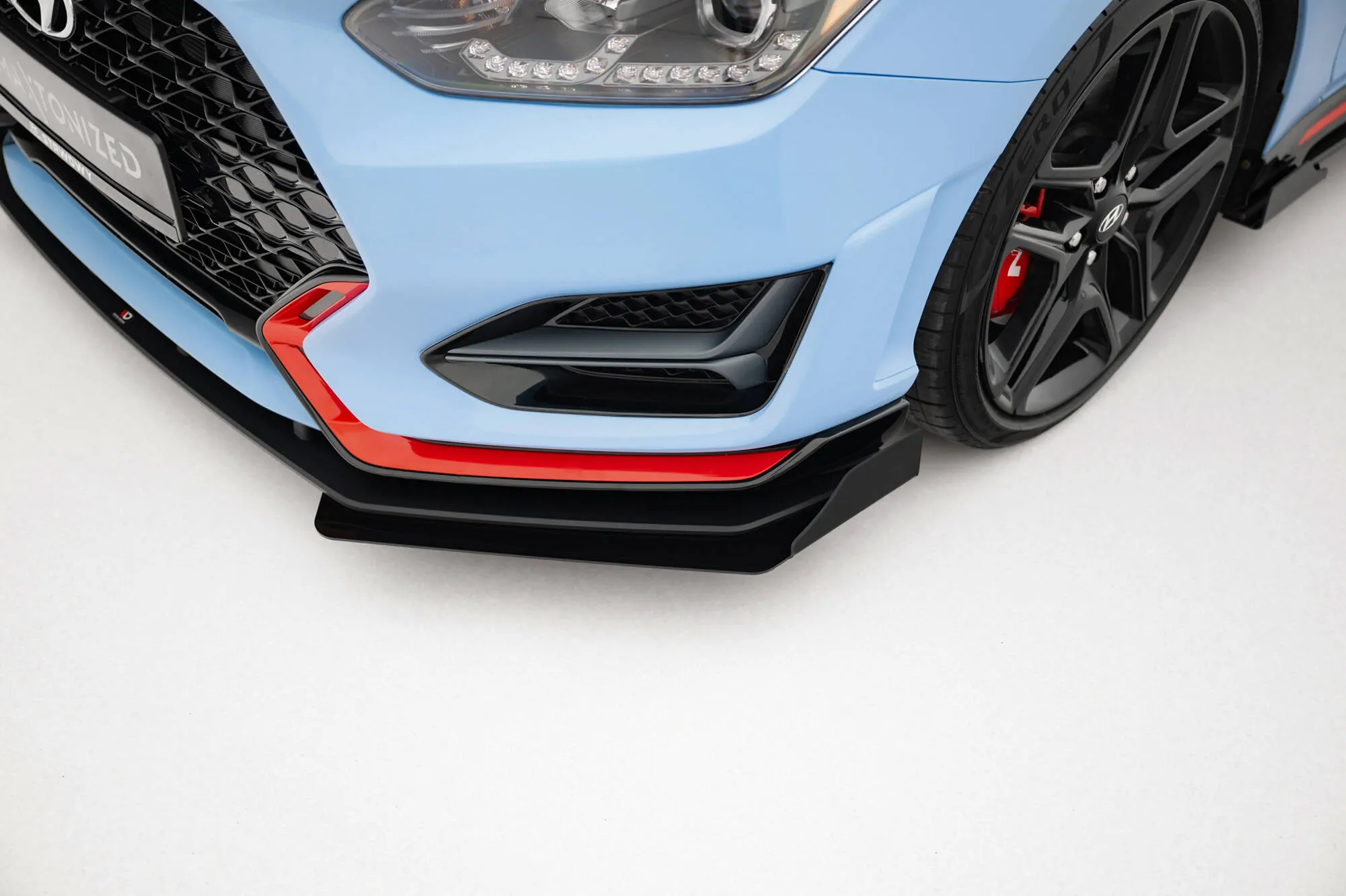 Frontsplitter-flopper Hyundai Veloster N II 2018 - 2022 | Glossy Black Edition