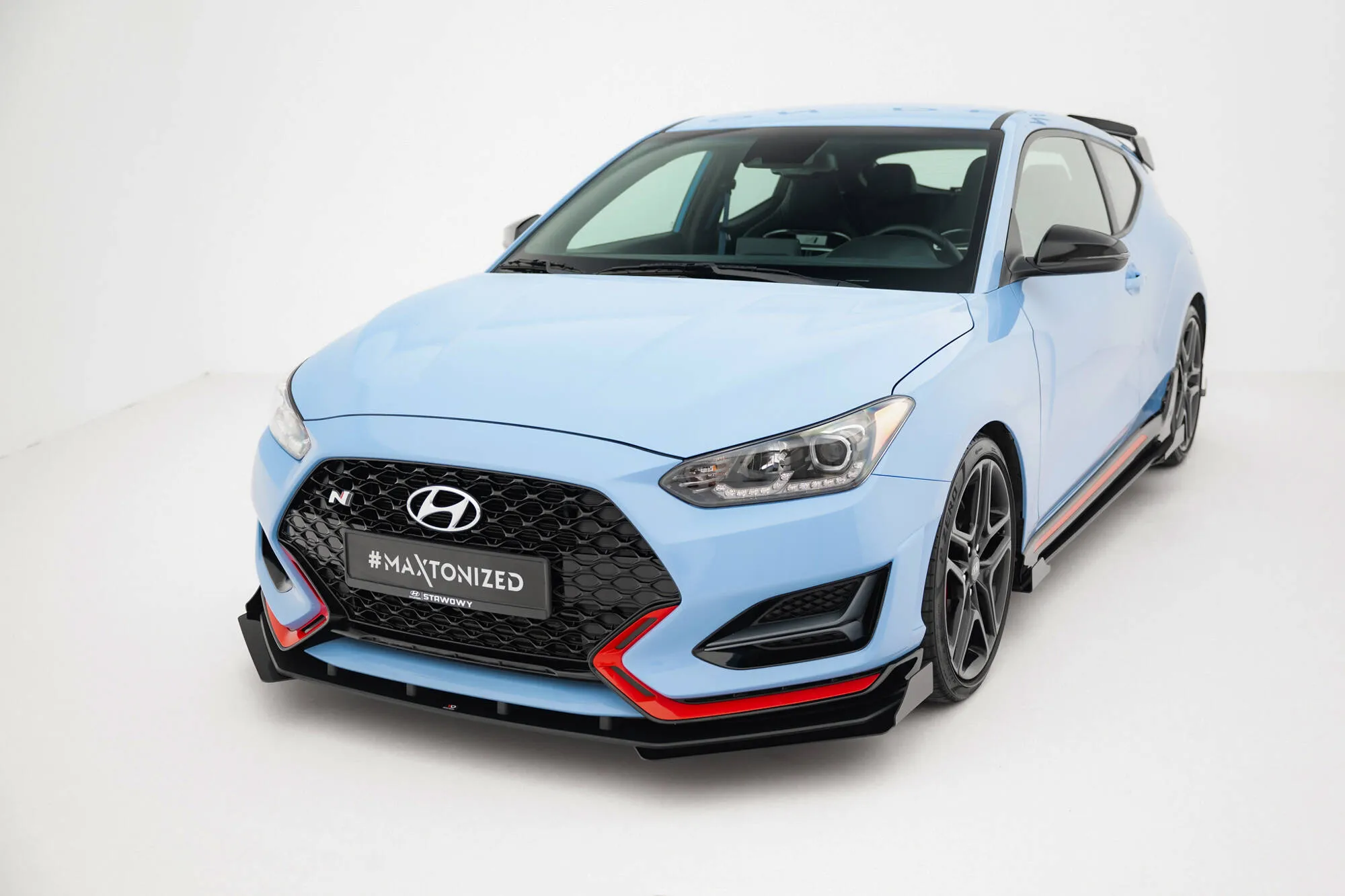 Frontsplitter-flopper Hyundai Veloster N II 2018 - 2022 | Glossy Black Edition – bilde 2