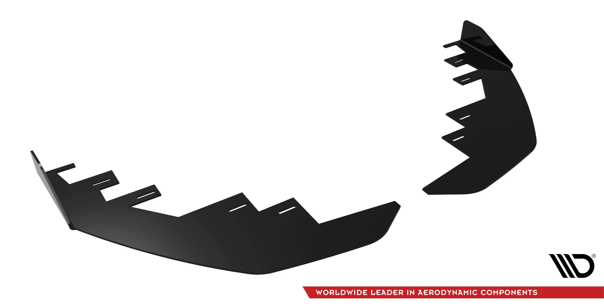 Frontsplitter-flopper Mercedes-Benz C43 AMG Coupe (C205) facelift 2018 - 2022 | Glossy Black Edition – bilde 3