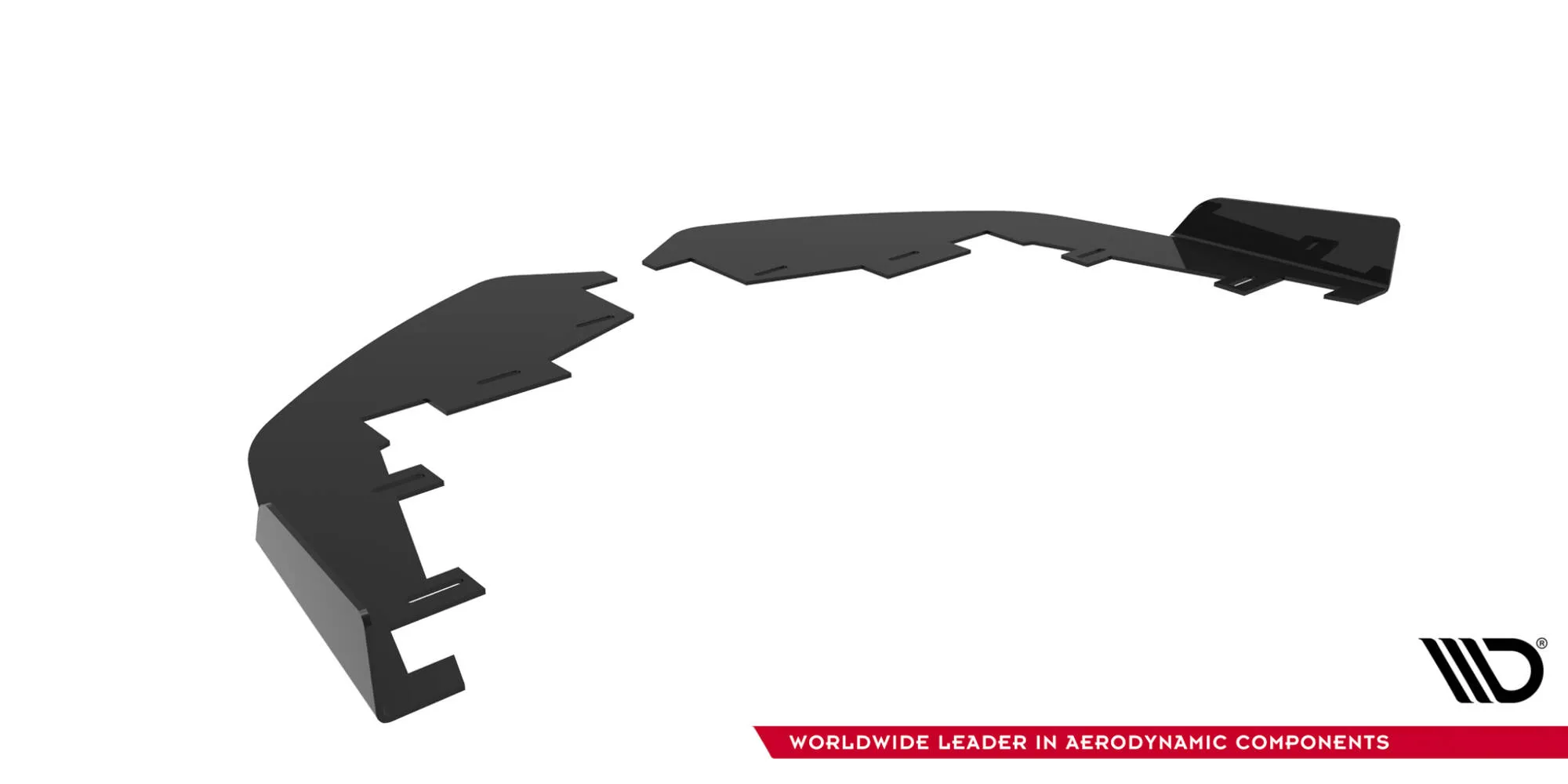 Frontsplitter-flopper Mitsubishi Lancer EVO X 2007 - 2015 | Glossy Black Edition – bilde 4