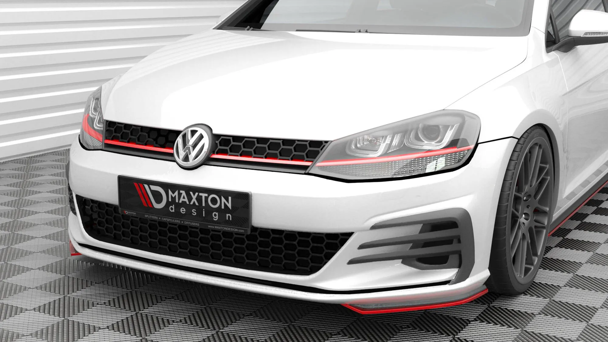 Frontsplitter sider VW Golf GTI VII Facelift 2017 - 2020 | Glossy Black Edition