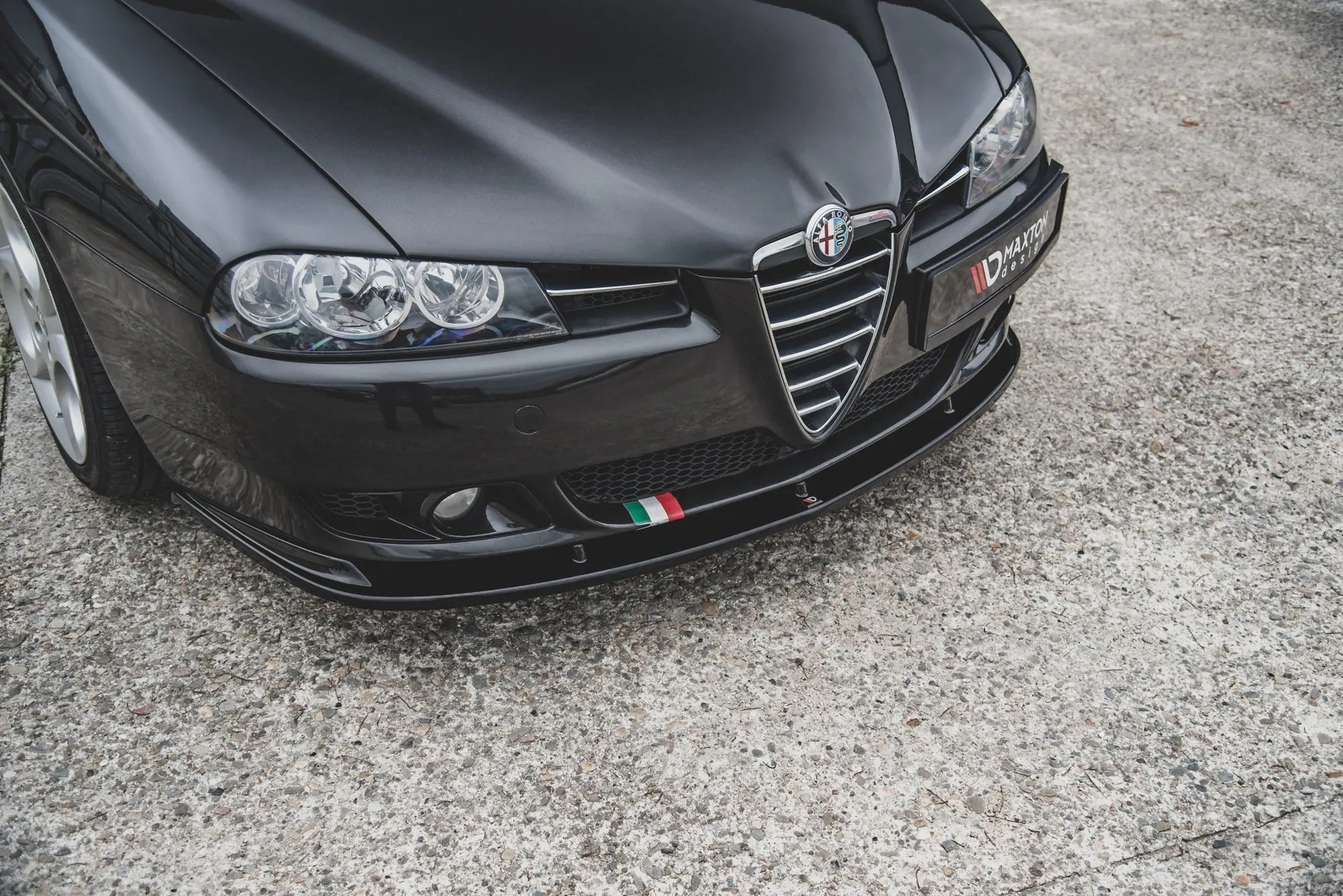 Frontspoiler Alfa Romeo 156 Facelift 2003-2006 | Glossy Black Edition – bilde 2