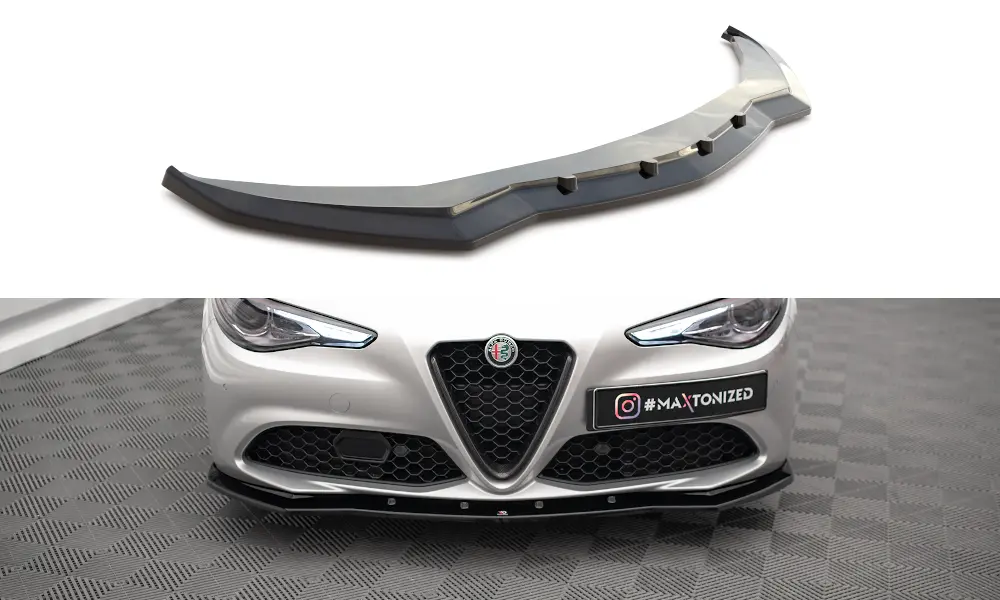 Frontspoiler Alfa Romeo Gulia Sport 2016-> | V.1 Glossy Black Edition – bilde 2
