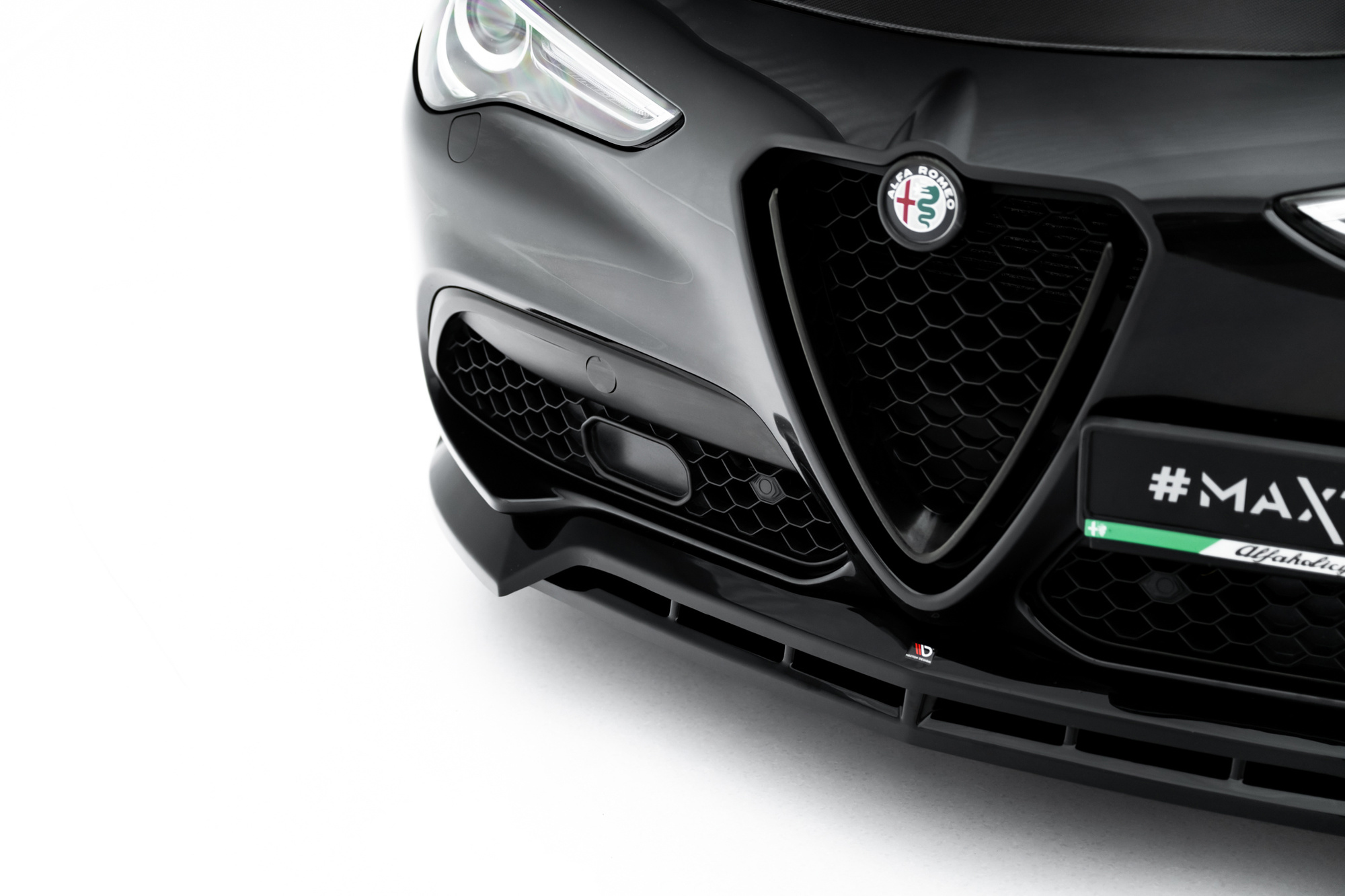 Frontspoiler Alfa Romeo Stelvio I 2016 - 2020 | Sport Glossy Black Edition V3 – bilde 3