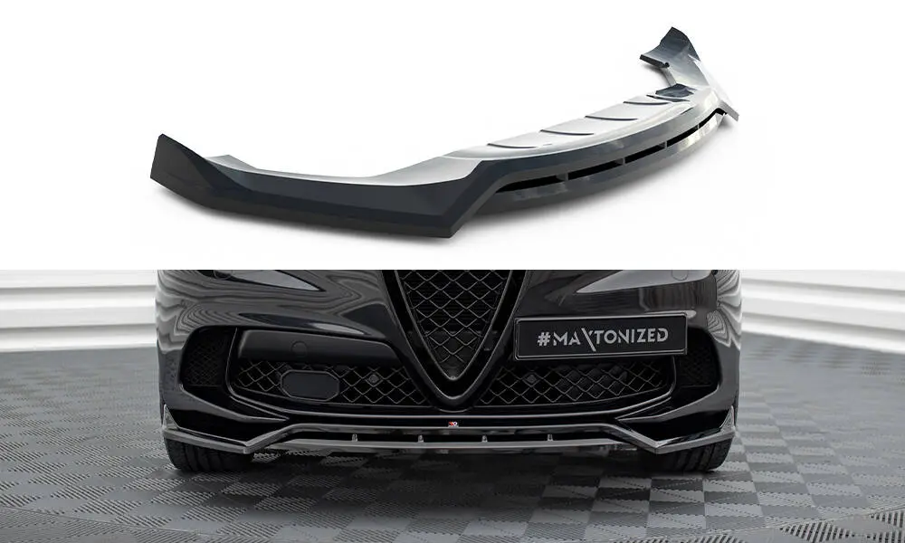 Frontspoiler Alfa Romeo Stelvio Quadrifoglio 2016 - 2020 | Glossy Black Edition – bilde 3