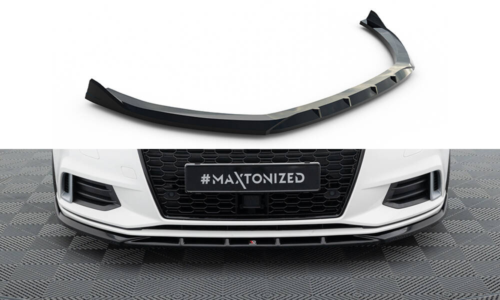 Frontspoiler Audi A3 (8V) Facelift 2016 - 2020 | Sport Glossy Black Edition