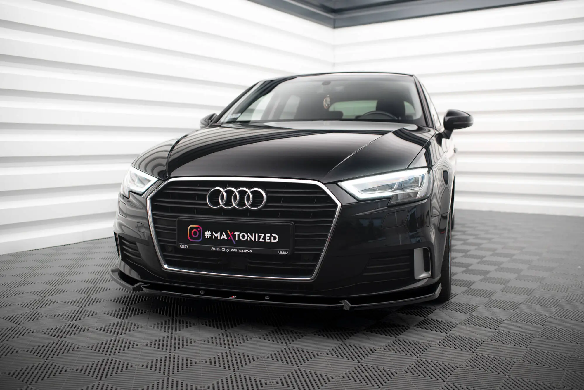 Frontspoiler Audi A3 8V Sportback Facelift 2016 - 2020 | V.1 Glossy Black Edition – bilde 4