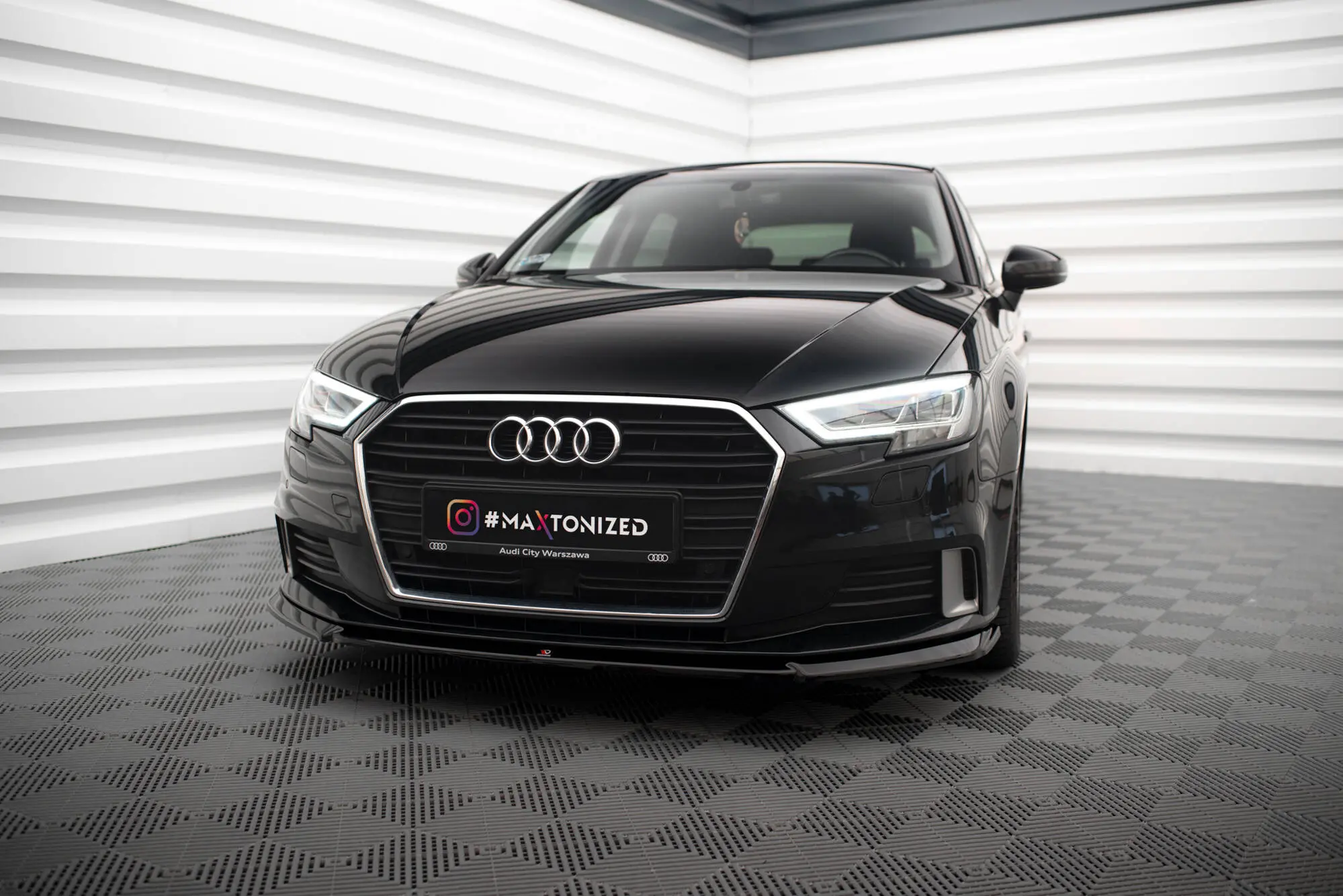 Frontspoiler Audi A3 8V Sportback Facelift 2016 - 2020 | V.2 Glossy Black Edition – bilde 4