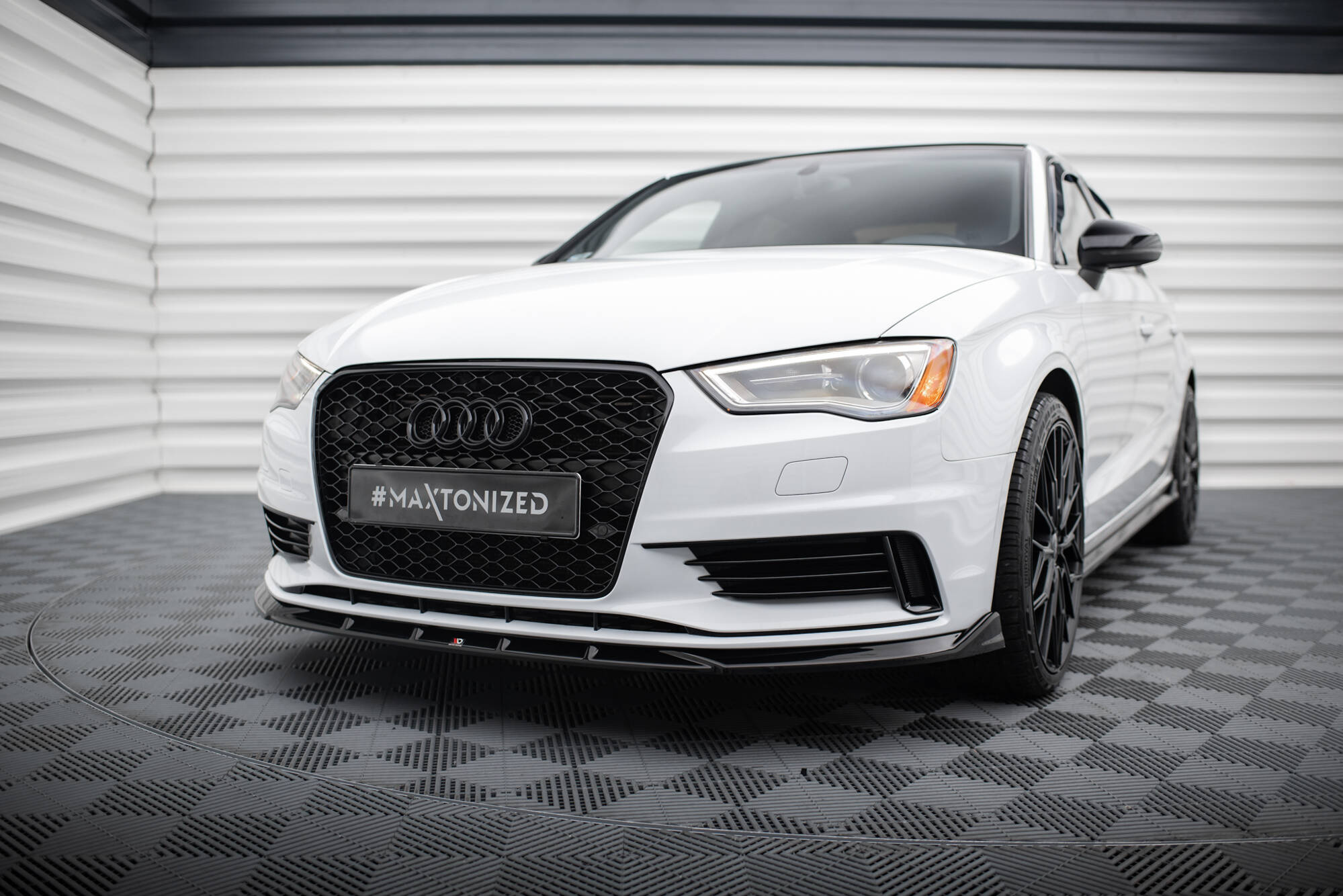 Frontspoiler Audi A3 Sedan 8V 2013 - 2016 | Sport Glossy Black Edition V1