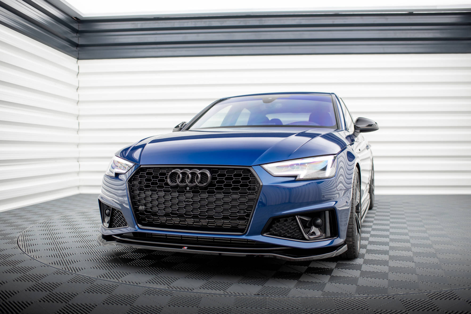 Frontspoiler Audi A4 Competition (B9) Facelift 2019 -> | Sport Glossy Black Edition V2