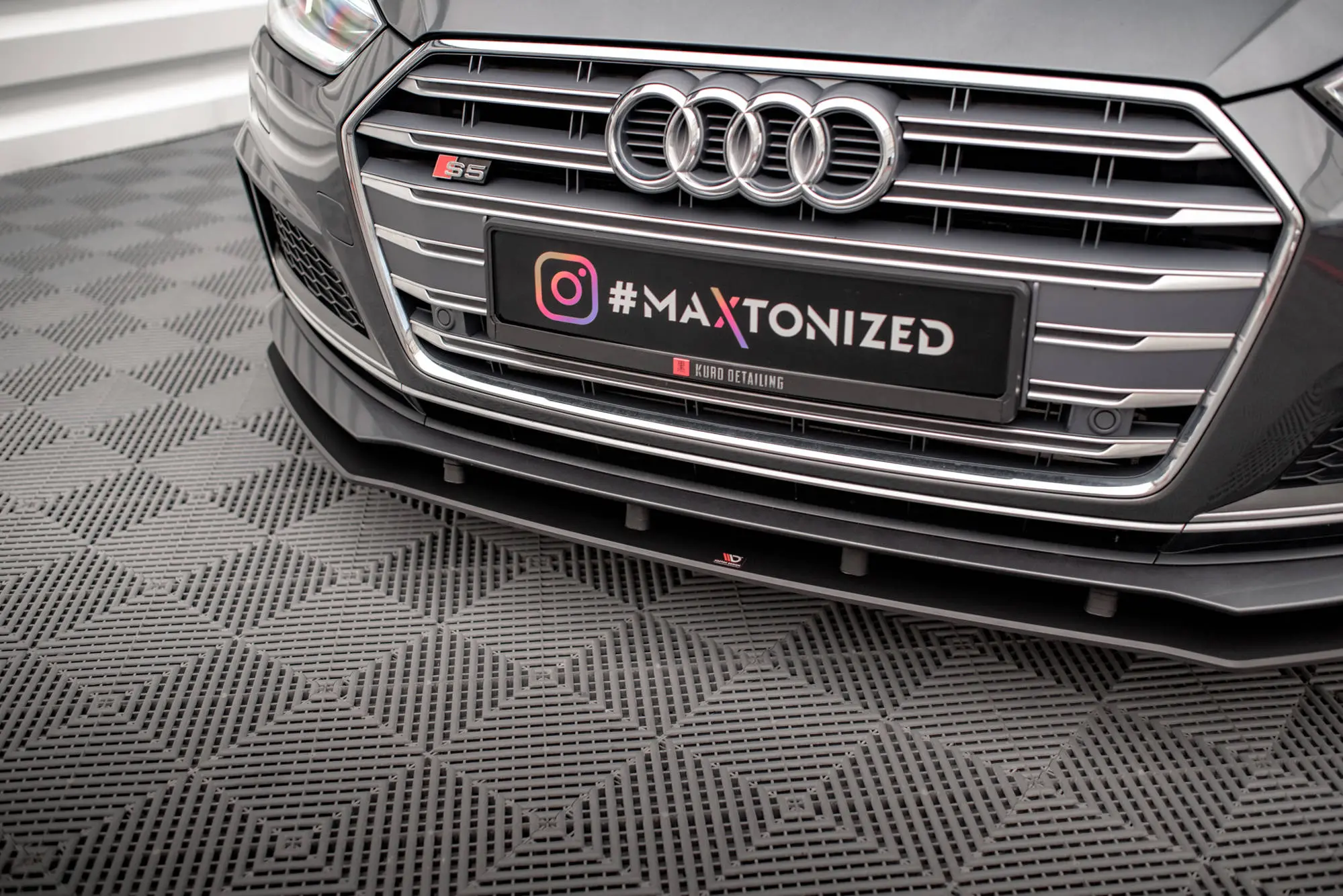 Frontspoiler Audi A5 S-Line / S5 Coupe / Sportback (F5) 2016 - 2019 |  Street Pro Black Edition – bilde 3