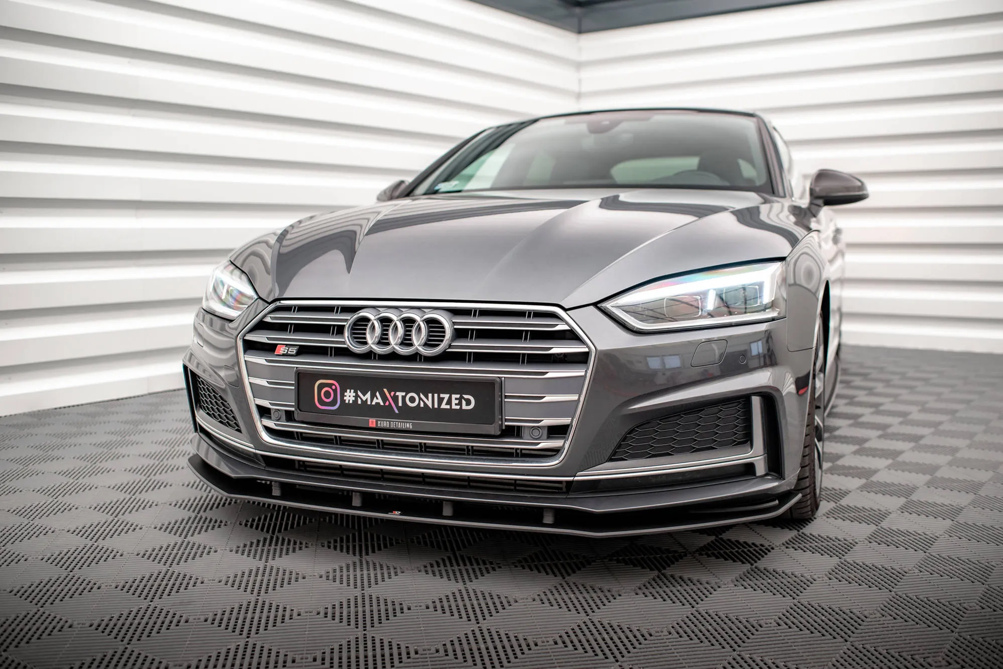Frontspoiler Audi A5 S-Line / S5 Coupe / Sportback (F5) 2016 - 2019 | Street Pro Black Edition