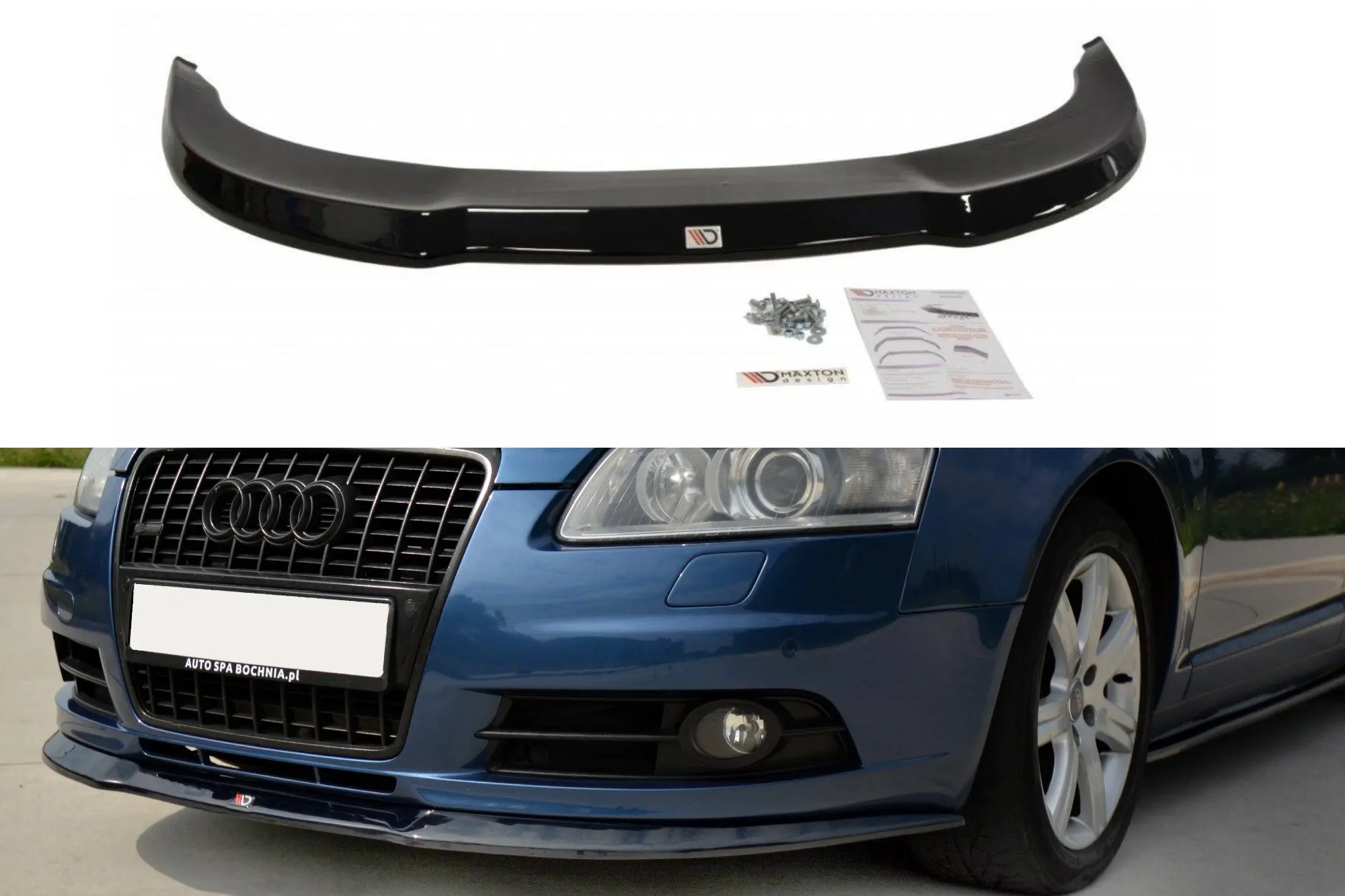 Frontspoiler Audi A6 C6 S-Line 2004 - 2008 | Glossy Black Edition
