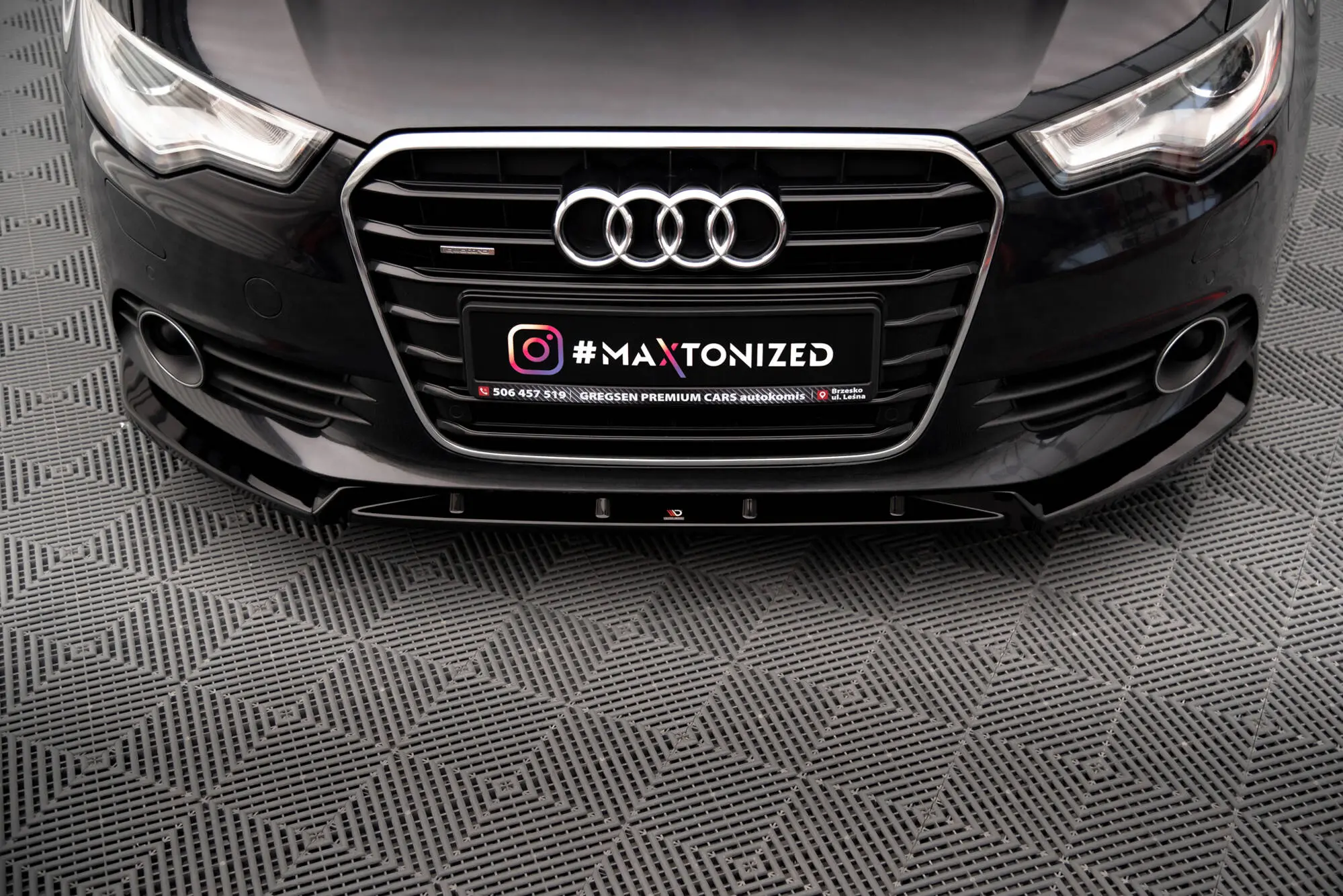Frontspoiler Audi A6 C7 2011 - 2014 | V.2 Glossy Black Edition – bilde 4