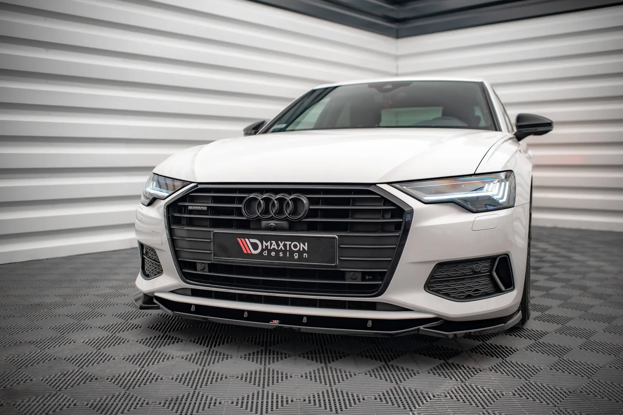 Frontspoiler Audi A6 C8 2018 - 2023 | V.1 Glossy Black Edition – bilde 2