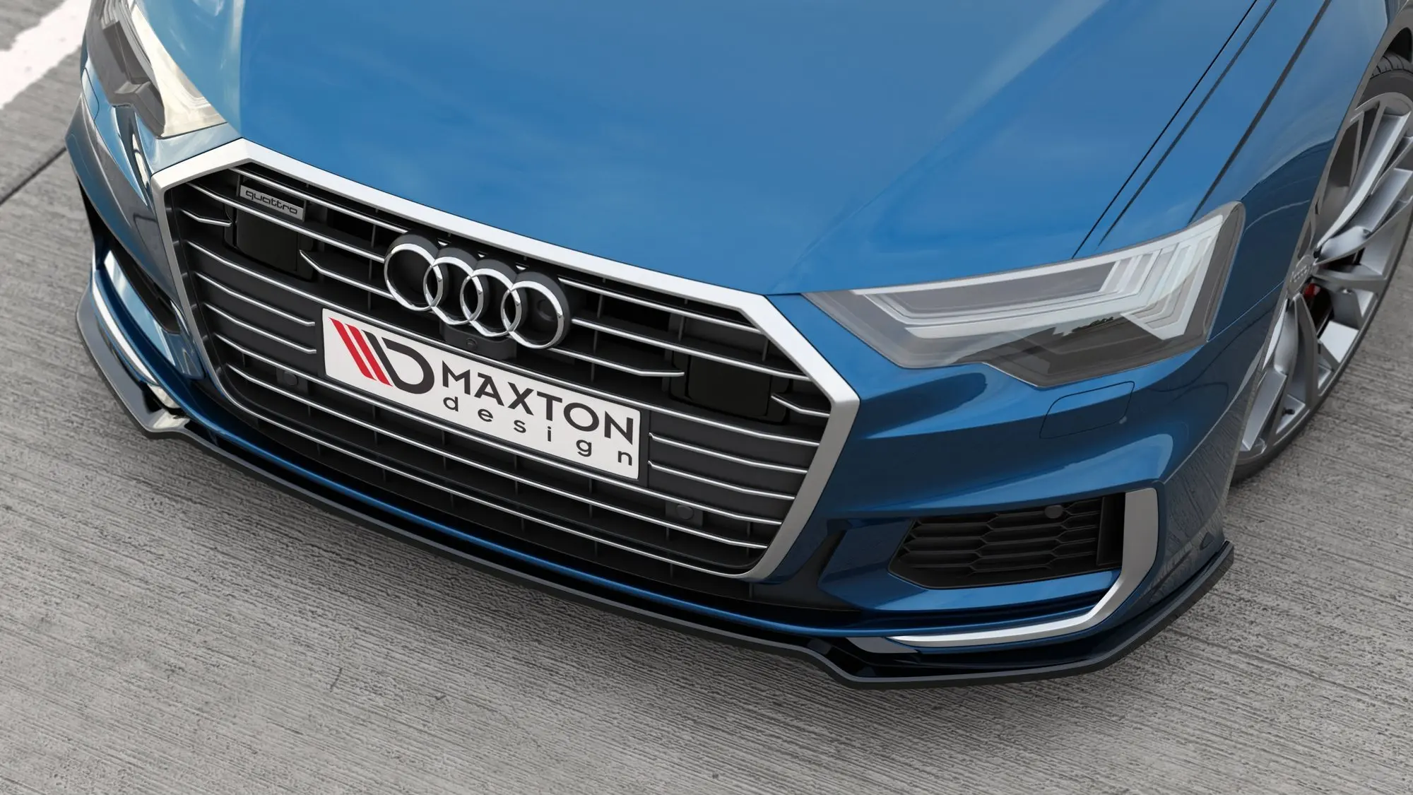 Frontspoiler Audi A6 C8 S-Line 2018 - 2025 / S6 (C8) 2019 - 2025 | V.1 Glossy Black Edition – bilde 2
