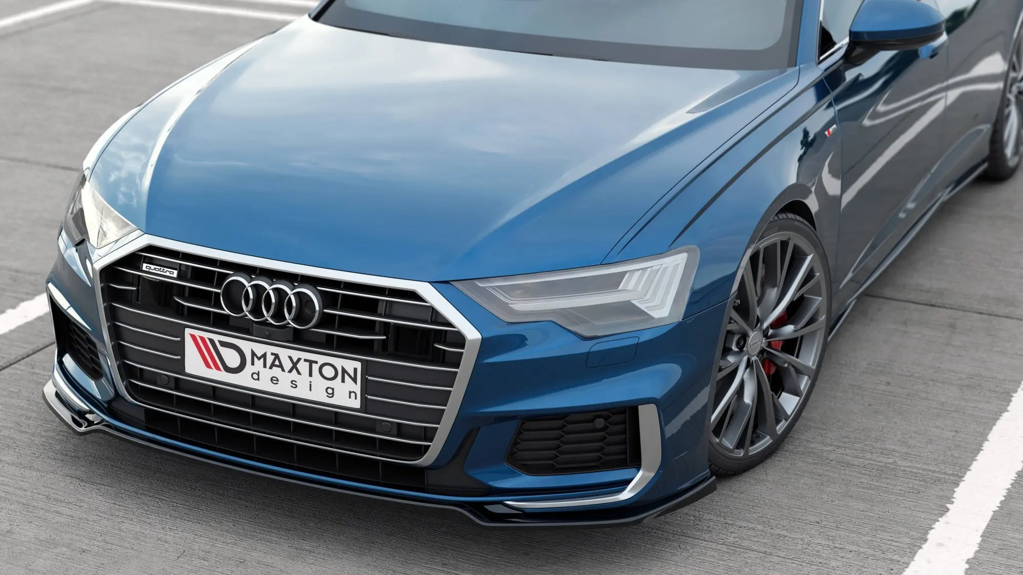 Frontspoiler Audi A6 C8 S-Line 2018 - 2025 / S6 (C8) 2019 - 2025 | V.1 Glossy Black Edition – bilde 5