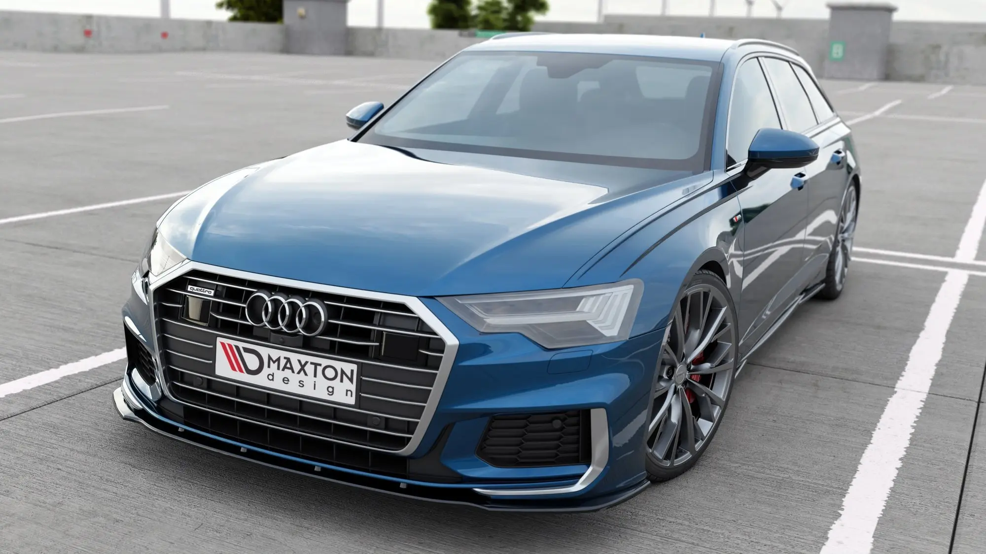 Frontspoiler Audi A6 S-Line (C8) 2018-> / S6 (C8) 2019 -> | V.2 Glossy Black Edition – bilde 4